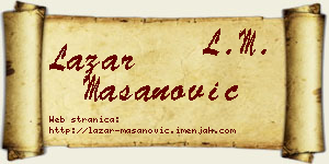 Lazar Mašanović vizit kartica